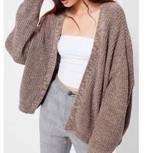 Urban Outfitters Brown Dolman Sleeve Cardigan